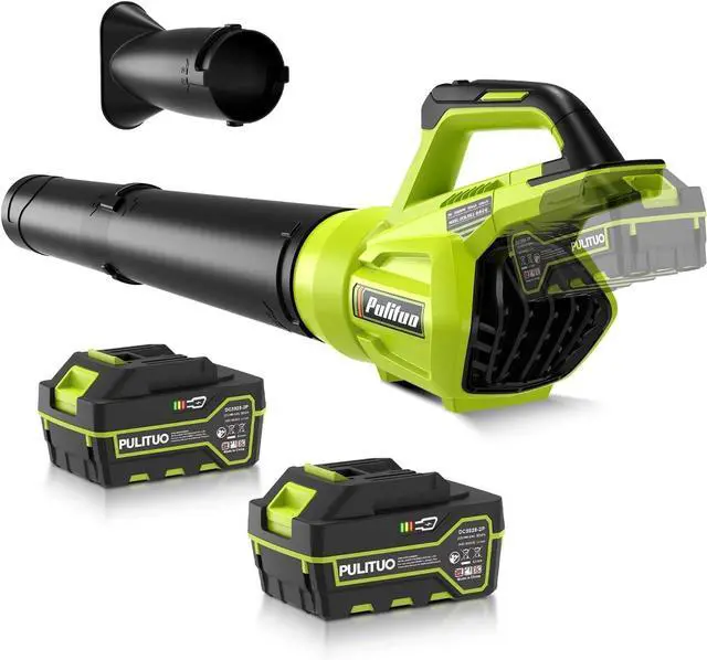 Main image of Leaf Blower Cordless, 500CFM/ 125MPH Lightweight Cordless Blower with 2X 4.0 Batteries and Fast Charger, Variable Speed Battery Leaf Blowers for Lawn Care, Leaves, Grass, Patio, Yard