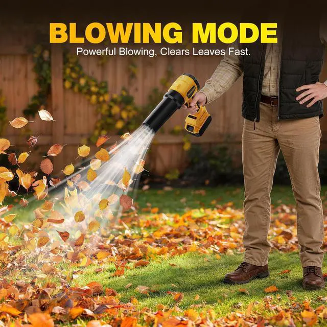 Alt view image 4 of 7 - Cordless Leaf Blower for Dewalt 20V Max Battery, 2-IN-1 Handheld Blower & Vacuum for Lawn Care/Leaves/Dust, Brushless 750 CFM, 180 MPH, battery Powered Electric Mini Leaf Blower (Battery Not Included)