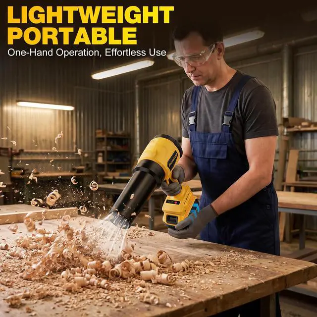 Alt view image 6 of 7 - Cordless Leaf Blower for Dewalt 20V Max Battery, 2-IN-1 Handheld Blower & Vacuum for Lawn Care/Leaves/Dust, Brushless 750 CFM, 180 MPH, battery Powered Electric Mini Leaf Blower (Battery Not Included)
