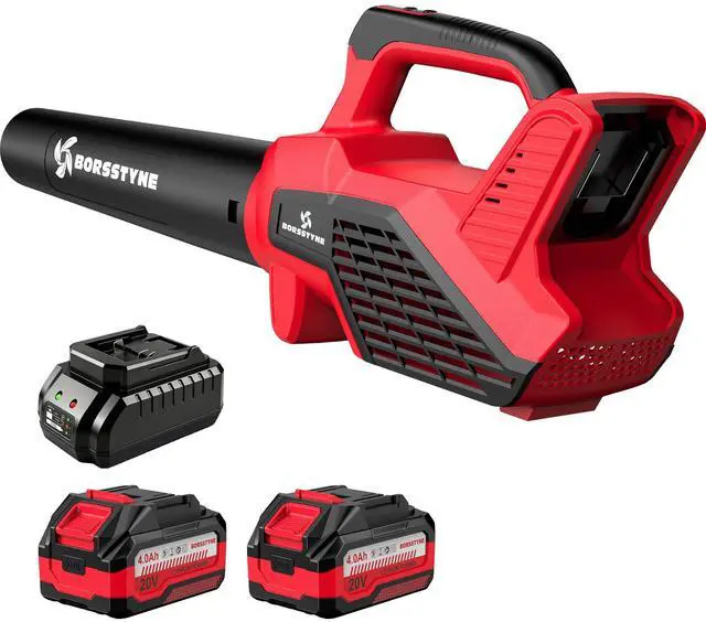 Main image of 750CFM Leaf Blower Cordless with Battery and Charger for Lawn Care-Red