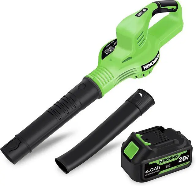 Main image of Leaf Blower Cordless with 4.0Ah Battery and Charger, 2 Speed Modes