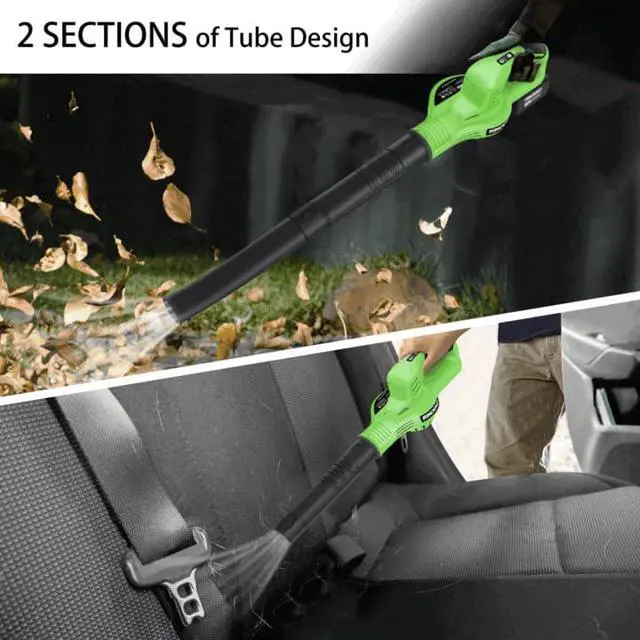 Alt view image 4 of 7 - Leaf Blower Cordless with 4.0Ah Battery and Charger, 2 Speed Modes