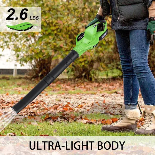Alt view image 3 of 7 - Leaf Blower Cordless with 4.0Ah Battery and Charger, 2 Speed Modes