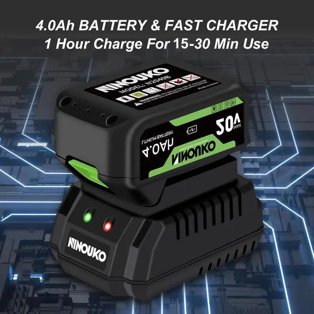 Alt view image 5 of 7 - Leaf Blower Cordless with 4.0Ah Battery and Charger, 2 Speed Modes