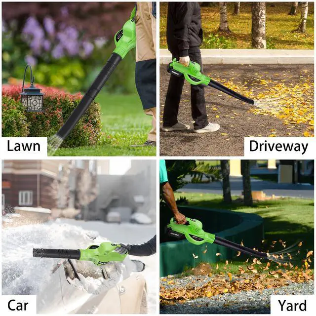 Alt view image 6 of 7 - Leaf Blower Cordless with 4.0Ah Battery and Charger, 2 Speed Modes