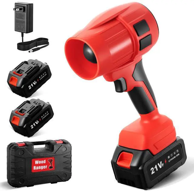 Main image of Power Leaf Blower,21V Cordless Leaf Blower, 2X 4.0Ah Batteries Handheld Electric Blower Ideal for Yard Cleaning, Lawn Maintenance, and Blowing Away Leaves and Dust