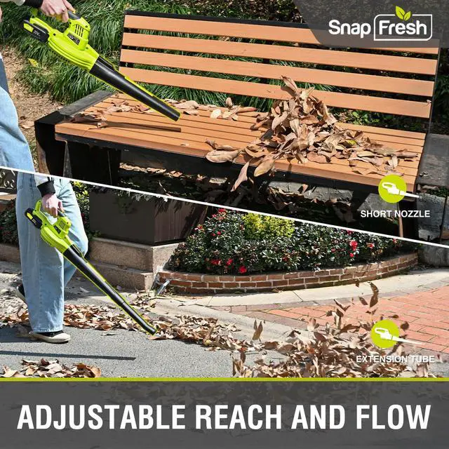 Alt view image 7 of 7 - 20V Leaf Blower, Leaf Blower Cordless with 2.0Ah Battery & Fast Charger, 2.7lbs Lightweight Electric Leaf Blower, 2 Speed Modes for Lawn, Patio, Yard & Sidewalk Care