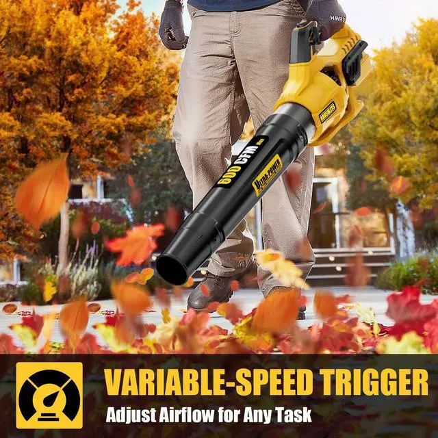 Alt view image 5 of 7 - 600 CFM Cordless Leaf Blower for Dewalt 20V Max Battery (Tool Only)