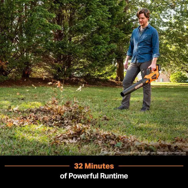 Alt view image 6 of 6 - Leaf Blower Cordless, LawnMaster Leaf Blower 24V Max with 4.0Ah Battery and a Charger-CLBL2417A