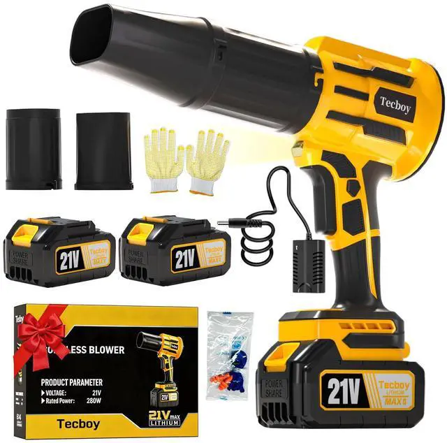 Main image of Handheld Cordless Leaf Blower Compatible with Makita 18V Max Battery, Electric Dust Blower with Light, Battery Powered Small Mini Blowers for Patio, Lawn Care, Leaves (2 * 4.0Ah Battery Included)