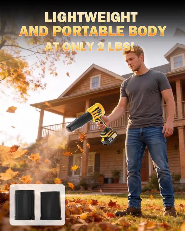 Alt view image 7 of 7 - Handheld Cordless Leaf Blower Compatible with Makita 18V Max Battery, Electric Dust Blower with Light, Battery Powered Small Mini Blowers for Patio, Lawn Care, Leaves (2 * 4.0Ah Battery Included)