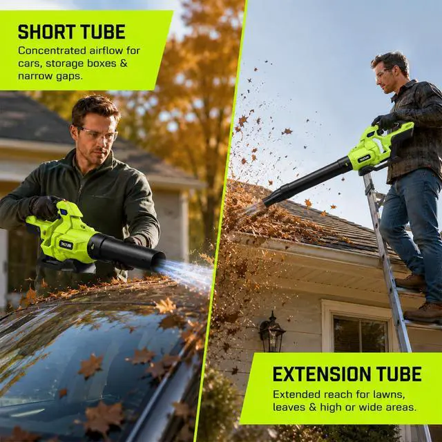Alt view image 7 of 7 - Cordless Leaf Blower with 5 Speed Modes,5.2Ah Battery Blowers for Lawn Care