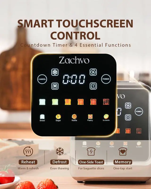 Alt view image 3 of 7 - Long Slot Toaster for Sourdough & Artisan Bread with Smart Touchscreen