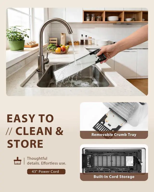Alt view image 7 of 7 - Long Slot Toaster for Sourdough & Artisan Bread with Smart Touchscreen