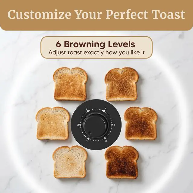 Alt view image 6 of 7 - 4-Slice Long Slot Toaster, Stainless Steel