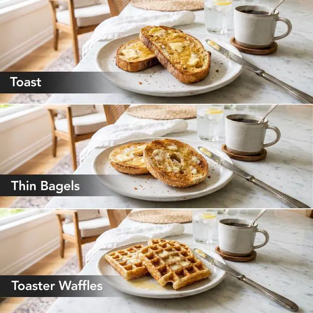 Alt view image 5 of 7 - Electric 2 Slice Toaster Machine 6-Shade Setting, Black TP2210B