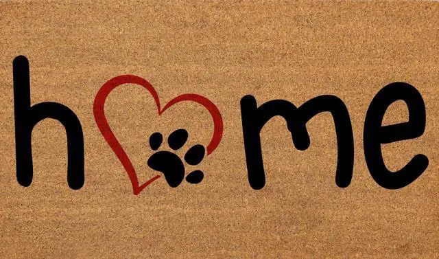 Main image of Coir Door Mats 17" X 30", Non-Slip Sturdy, PVC Backed Heavy Duty, Easy to Clean, Ideal for Door Entrance, Patio, Porch, Backyard, Garages, Home with The Love of Paws
