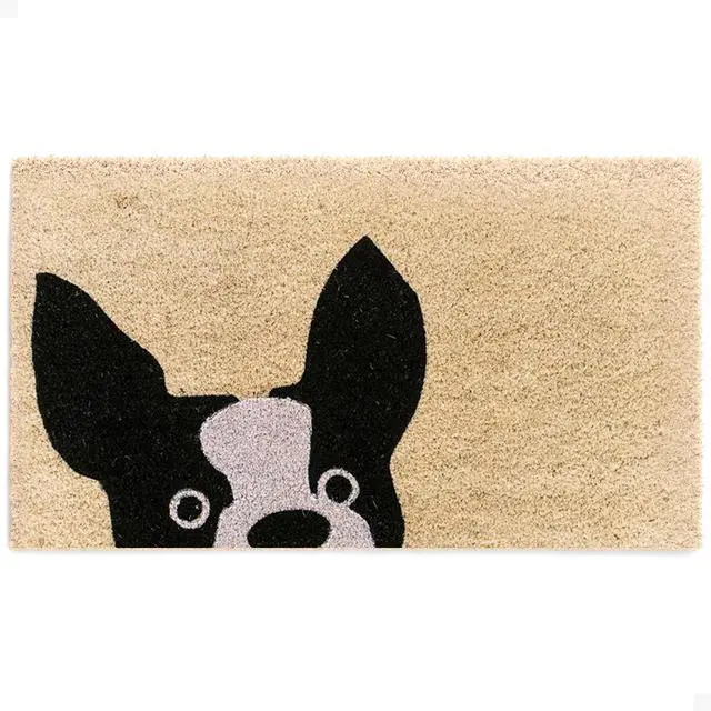 Main image of Dog Door Mat - Welcome Mat for Front Door with Non-Slip Backing - Durable Doormat - Perfect for Outside Entrance Matt - Outdoor/Indoor - French Bulldog - 17" x 30"