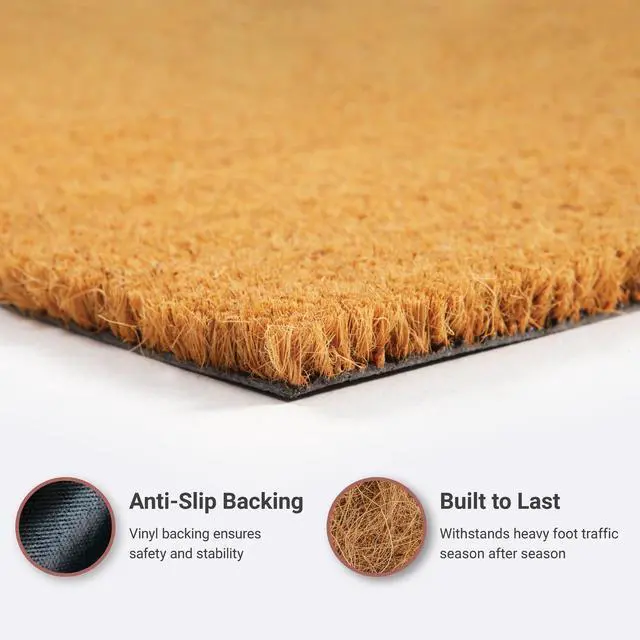 Alt view image 7 of 7 - Dog Door Mat - Welcome Mat for Front Door with Non-Slip Backing - Durable Doormat - Perfect for Outside Entrance Matt - Outdoor/Indoor - French Bulldog - 17" x 30"