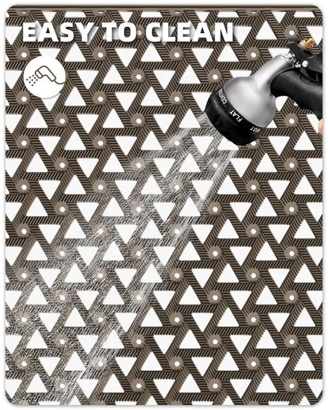 Alt view image 5 of 7 - Door Mat Outside Entrance with Drainage, 24"X36" Brown