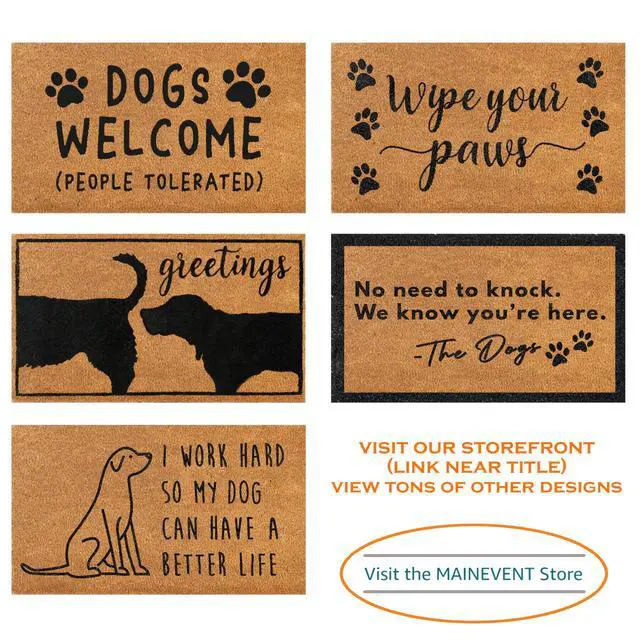 Alt view image 6 of 7 - Work Hard So My Dog Can Have a Better Life Door Mat 30x17 Inch Coir