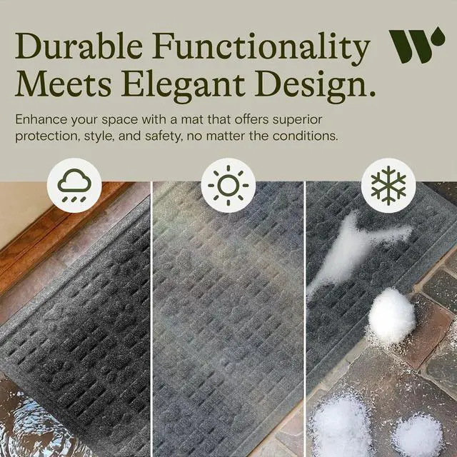Alt view image 6 of 7 - Dog Paw Front Door Mat Indoor Outdoor Entrance, All-Weather Mats