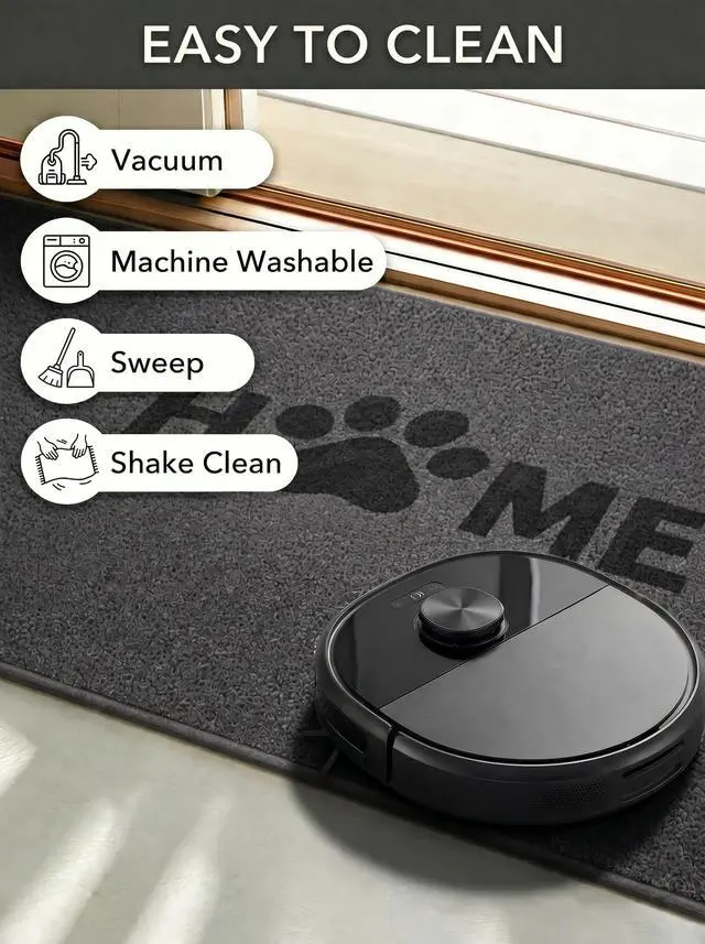 Alt view image 3 of 7 - Door Mat 20"x32", Non-Slip for Front Door, Back Door and Entryway (Grey)