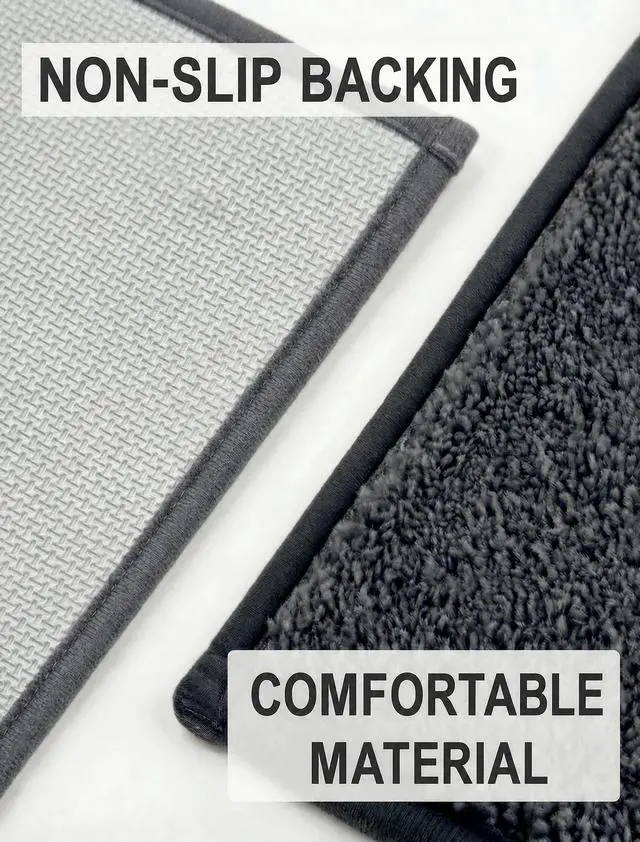 Alt view image 6 of 7 - Door Mat 20"x32", Non-Slip for Front Door, Back Door and Entryway (Grey)