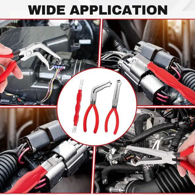 Alt view image 6 of 7 - 3PCS Electrical Disconnect Pliers, Upgrade Electrical Connector Pliers, Automotive Electrical Connector Removal Tool, Automotive Electrical Terminal Connector Separator Removal Tool for Cars