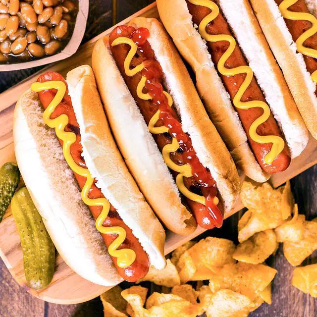 Alt view image 7 of 7 - 2 Slot Hot Dog and Bun Toaster with Mini Tongs, Hot Dog Toaster Works with Chicken, Turkey, Veggie Links, Sausages and Brats, Yellow