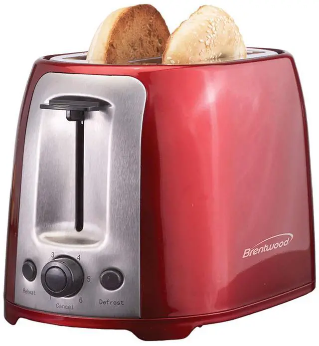 Alt view image 3 of 7 - Cool Touch 2-Slice Extra Wide Slot Toaster, Red