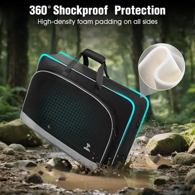 Alt view image 4 of 7 - Carrying Case Compatible with Starlink Gen 3 for Camping and RV | Case Compatible with Starlink Satellite Dishes Gen 3 Accessories, Shockproof & Waterproof Travel Bag with Inner Pocket, Black