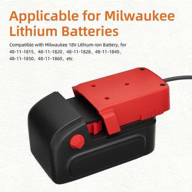 Alt view image 2 of 7 - Starlink Mini Mil.Waukee 18V Battery Adapter | Starlink Mini DC Power Cable Adapter Accessories for Mil.Waukee Battery Charger 3.2FT 18AWG Cord Plug and Play 1M