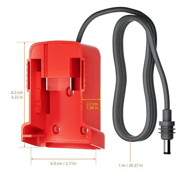 Alt view image 7 of 7 - Starlink Mini Mil.Waukee 18V Battery Adapter | Starlink Mini DC Power Cable Adapter Accessories for Mil.Waukee Battery Charger 3.2FT 18AWG Cord Plug and Play 1M