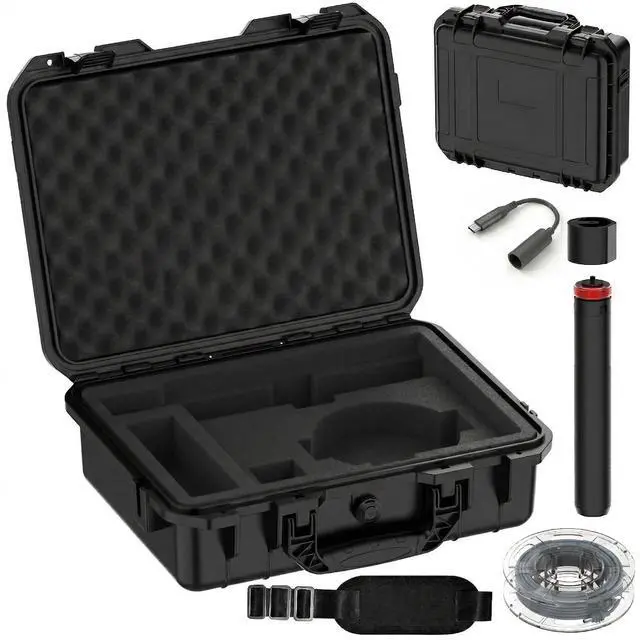 Main image of Starlink Mini Case with Tripod, Hard Carrying Travel Kit with Cable Winder and USB-C to DC Adapter Cable, Protective Storage Case for Starlink Mini Accessories, RV Camping Remote Work