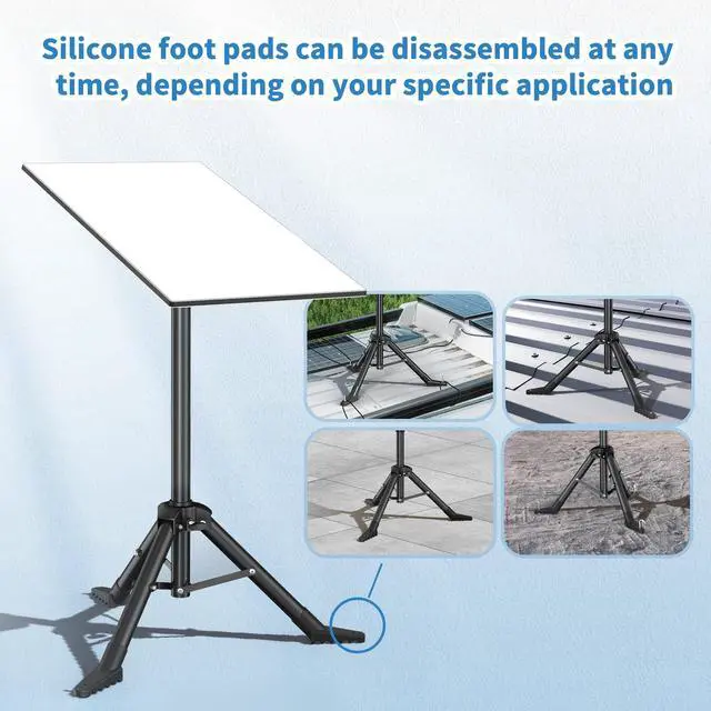 Alt view image 7 of 7 - Starlink Tripod Stand for Starlink Standard 4/ Standard 4X/ Gen3/ V4 | with Pipe Adapter Outdoor Portable Starlink Mounting Kit for Camping and RV Travel
