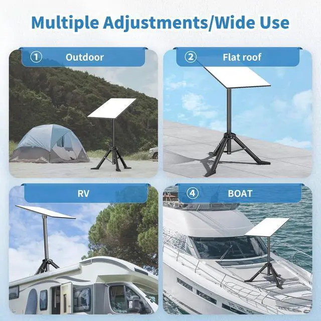 Alt view image 5 of 7 - Starlink Tripod Stand for Starlink Standard 4/ Standard 4X/ Gen3/ V4 | with Pipe Adapter Outdoor Portable Starlink Mounting Kit for Camping and RV Travel
