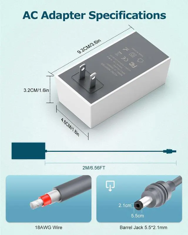 Alt view image 6 of 7 - Starlink Mini Power Supply Adapter 30V 2A 110V-240V AC to DC Chager Adapter for Starlink MINI 12V Power Cable Wall Plug 60W Fast Charger Waterproof, Compatible with Star Link Mini DC Cord