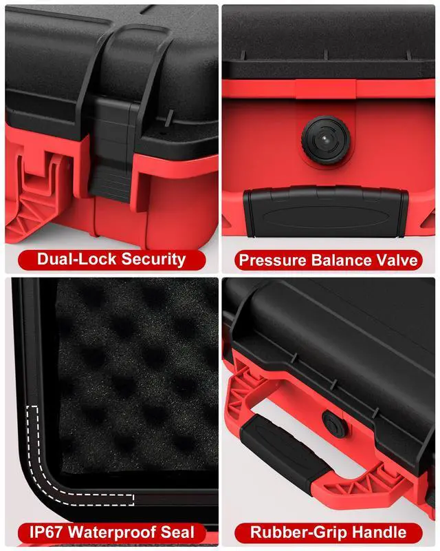 Alt view image 5 of 7 - for Starlink Mini Case, Starlink Mini Accessories Kit Gen 4 Waterproof Black & Red Design Hard Case,Waterproof Pouch Bag & Shoulder Strap,Ideal for Travel, RV, Camping,Backpack Carrying Storage Mount