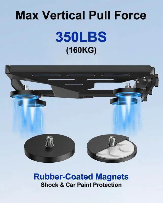 Alt view image 3 of 7 - for Starlink Mini Mount Magnetic - Tool-Free Strong Suction, RV Truck Roof Car Mount Quick Release, Starlink Mini Accessories for Car Boat Kit Rack Dash Travel Flat Base Vehicle Yacht Van(Black)