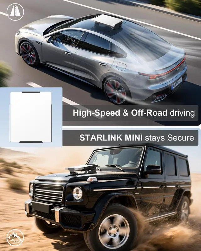 Alt view image 2 of 7 - for Starlink Mini Mount, Magnetic Starlink Mini Car Mount Base Suction Cup Accessories Truck RV Flat Rack Roof Sunroof Kit Boat V4for Camping, High-Speed & Extreme Conditions (Black)