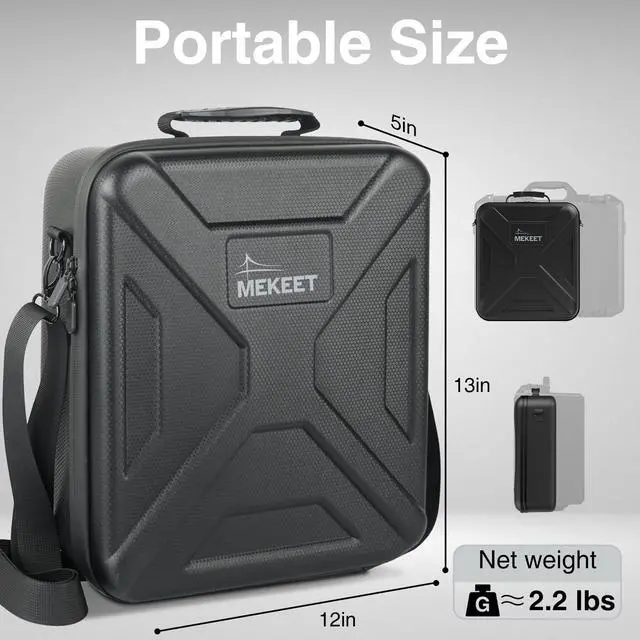 Alt view image 6 of 7 - Starlink Mini Case - Ultra-Light Portable Storage Case for Starlink Mini Accessories, Dual Carry case OptionsShockproof & Splash-Resistant, Ideal for Travel, Camping, RV Adventure (Black)