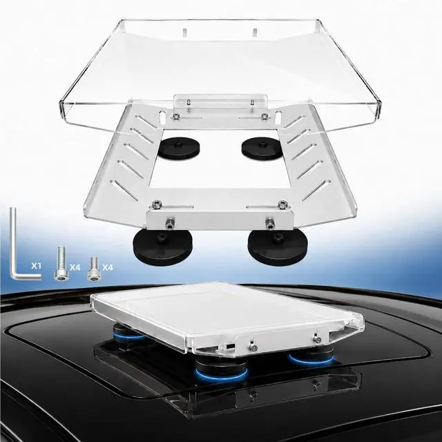 Main image of Starlink Mini Magnetic Roof Mount, 265lbs Heavy Duty Magnet Quick-Release, Alloy Steel Bracket with Scratch-Resistant Silicone Pads, Weatherproof UV Hail Resistant, for Car RV SUV Truck Boat - Silver