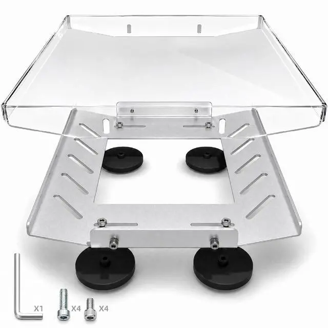 Alt view image 2 of 7 - Starlink Mini Magnetic Roof Mount, 265lbs Heavy Duty Magnet Quick-Release, Alloy Steel Bracket with Scratch-Resistant Silicone Pads, Weatherproof UV Hail Resistant, for Car RV SUV Truck Boat - Silver
