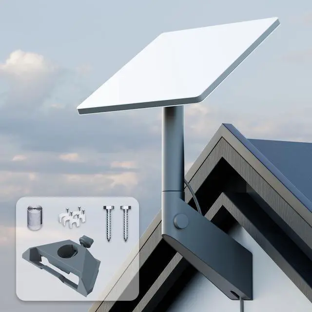 Main image of Starlink Mini Wall Mount, 360 Adjustable Starlink Mini Bracket, Gray