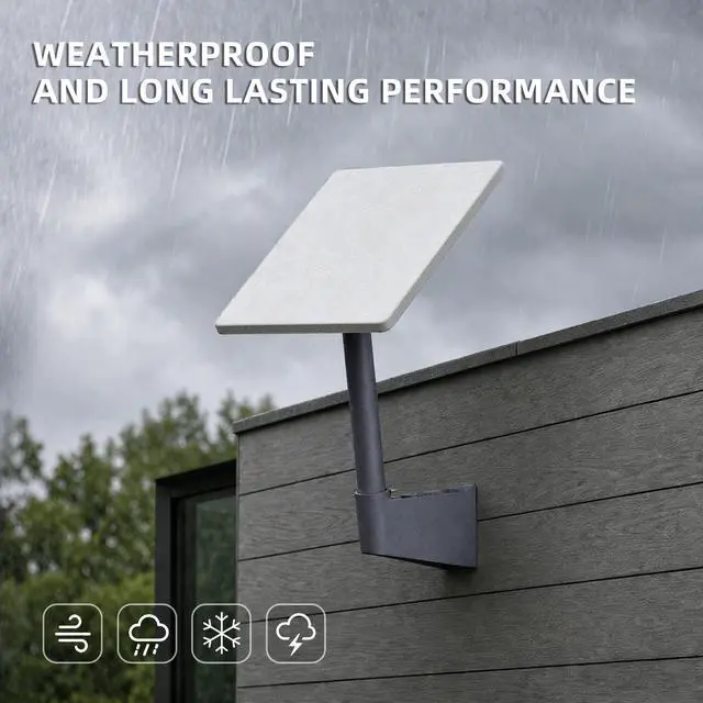 Alt view image 7 of 7 - Starlink Mini Wall Mount, 360° Adjustable Metal Bracket Eave Roof Mount Kit | Weatherproof metal mount with 360° adjustment, drill template, cable clips & hardware included for Starlink Mini setup
