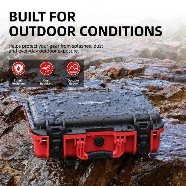 Alt view image 5 of 7 - Starlink Mini Case, IP67 Waterproof Hard Carrying Case with Custom Foam | Custom-Fit Storage for Starlink Mini Accessories, Pipe Adapter, Power Supply and DC Power Cable for RV, Camping and Travel