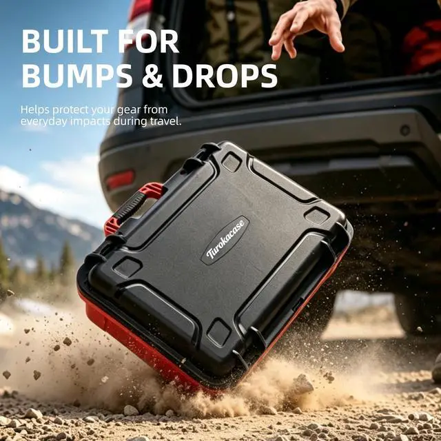 Alt view image 7 of 7 - Starlink Mini Case, IP67 Waterproof Hard Carrying Case with Custom Foam | Custom-Fit Storage for Starlink Mini Accessories, Pipe Adapter, Power Supply and DC Power Cable for RV, Camping and Travel