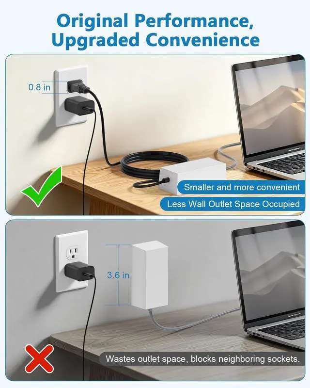 Alt view image 3 of 7 - Starlink Mini AC 110V Power Supply Adapter 30V 2A 60W 11.5FT/3.5M Cable | 30V 2A Stable Output 60W Starlink Mini 110V-240V AC Adapter, with 2M waterproof DC Power Cord Fast Charging AC/ DC Adapter