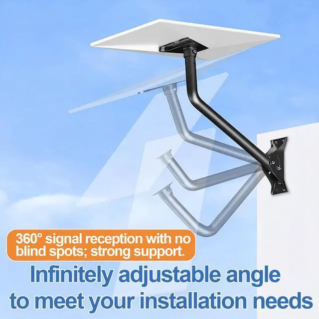 Alt view image 2 of 7 - Starlink Gen 4 Mount, 360° Adjustable Heavy-Duty Roof/Wall/Eave Bracket for Standard V3 V4 4X Dish, Weatherproof Aluminum Adapter Satellite Internet Mount